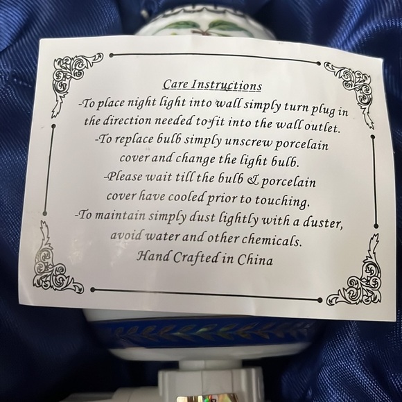 NWT Sorelle Fine Porcelain Boxed Nightlight Fruit Art - Picture 8 of 9